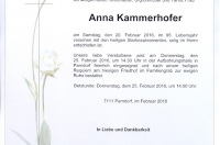 Kammerhofer Anna im 95. Lebensjahr