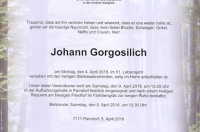 Gorgosilich Johann im 51. Lebensjahr
