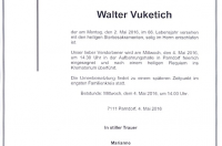 Walter Vuketich im 66. Lebensjahr