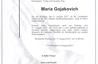 Gojakovich Maria im 96. Lebensjahr