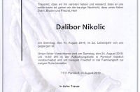 Nikolic Dalibor im 22. Lebensjahr	