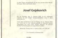 Gojakovich Josef im 87. Lebensjahr