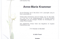 Krammer Anne-Marie im 81. Lebensjahr