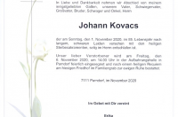 Kovacs Johann im 85. Lebensjahr