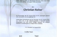 Christian Reiter im 55 Lebensjahr