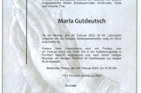 Maria Gutdeutsch im 93. Lebensjahr