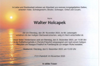 Walter Holcapek im 66. Lebensjahr