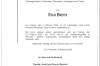 Eva Bern im 73. Lebensjahr