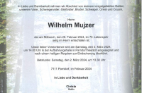 Wilhelm Mujzer im 70. Lebensjahr