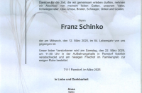 Franz Schinko im 84. Lebensjahr