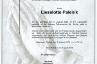 Lieselotte Palenik im 63. Lebensjahr