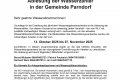 Ablesung der Wasserzähler in der Zeit vom 13. Oktober bis 07. November 2025