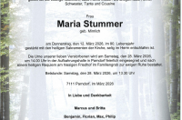 Maria Stummer im 80. Lebensjahr