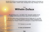 Wilhelm Dufaux im 85. Lebensjahr