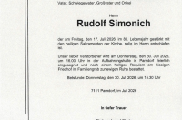 Rudolf Simonich im 86. Lebensjahr